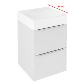 EMONA umyvadlová skříňka 39,4x55x39cm, bílá lesk