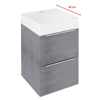 EMONA umyvadlová skříňka 39,4x55x39cm, dub stříbrný