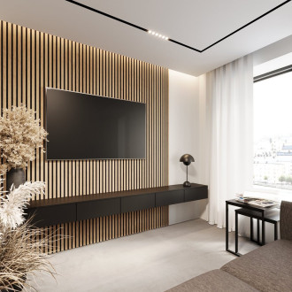 DELUXE akustický panel 2400x520x18mm, dub/černá