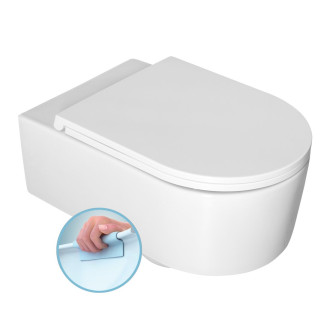 SISTEMA A závěsná WC mísa, Rimless, 36x53,5cm, bílá