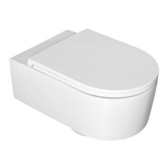 SISTEMA A závěsná WC mísa, Rimless, 36x53,5cm, bílá