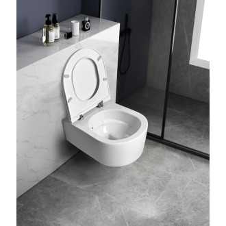 SISTEMA A závěsná WC mísa, Rimless, 36x53,5cm, bílá