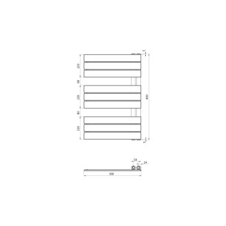 MYTHOS otopné těleso 500x830 mm, bílá