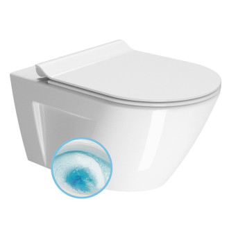 NORM závěsná WC mísa, GeniusFlush, 36x55cm, bílá ExtraGlaze