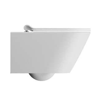 KUBE X závěsná WC mísa, GeniusFlush, 36x55cm, bílá dual-mat