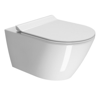 KUBE X závěsná WC mísa, GeniusFlush, 36x55cm, bílá ExtraGlaze