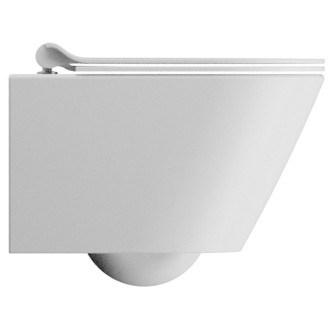 KUBE X závěsná WC mísa, GeniusFlush, 36x50cm, bílá dual-mat