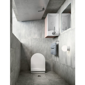 KUBE X závěsná WC mísa, GeniusFlush, 36x50cm, bílá dual-mat