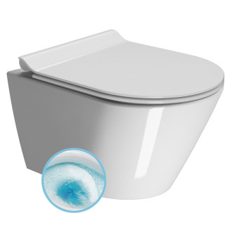 KUBE X závěsná WC mísa, GeniusFlush, 36x50cm, bílá ExtraGlaze