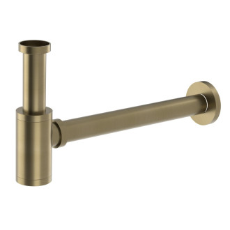 Umyvadlový sifon 5/4", odpad 32mm, kulatý, zlato mat