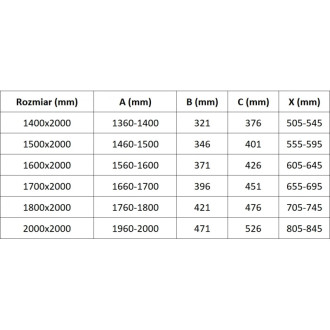 Posuvné sprchové dveře Mexen Velar Duo 180 cm, grafit, kartáčované zlato - 871-180-000-42-55