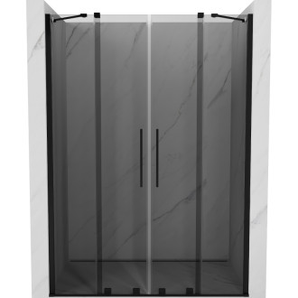 Posuvné sprchové dveře Mexen Velar Duo 160 cm, grafit, černá - 871-160-000-42-70