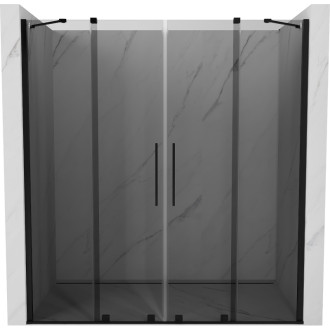 Posuvné sprchové dveře Mexen Velar Duo 200 cm, grafit, černá - 871-200-000-42-70