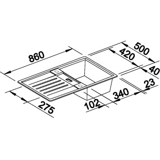 Blanco LEXA 45 S InFino Silgranit šedá skála oboustranný s excentrem