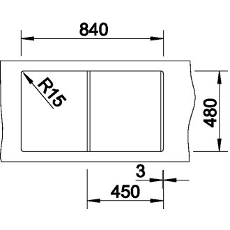 Blanco LEXA 45 S InFino Silgranit šedá skála oboustranný s excentrem