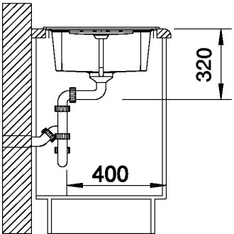 Blanco LEXA 45 S InFino Silgranit šedá skála oboustranný s excentrem