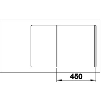Blanco AXIA III 45 S-F InFino silgranit jasmín dřez vpravo s excentrem přísluš. sklo