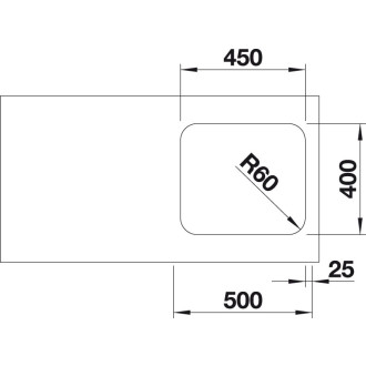 Blanco SUPRA 450 U Nerez kartáčovaný oboustranné provedení s táhlem
