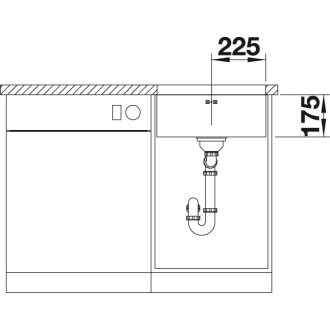 Blanco SUPRA 450 U Nerez kartáčovaný oboustranné provedení s táhlem
