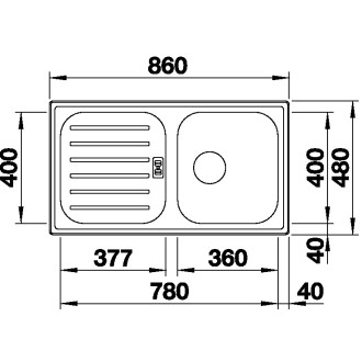 Blanco FLEX Pro 45 S Nerez přírodní lesk oboustranné provedení (232887+232250)
