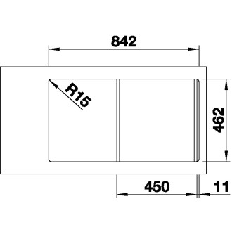 Blanco FLEX Pro 45 S Nerez přírodní lesk oboustranné provedení (232887+232250)