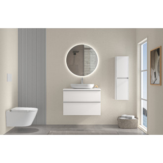 CERANO - Koupelnová skříňka pod umyvadlo s úchytkou/deskou pod umyvadlo Velora - 36 mm - bílá matná, chromová úchytka - 99x49,8x46 cm