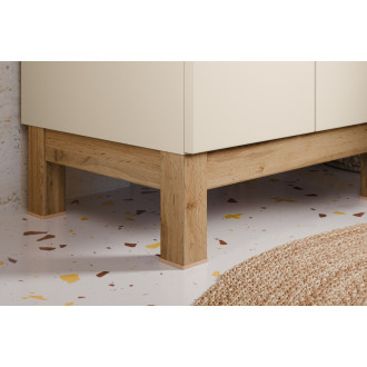 Zestaw meblowy 60cm z blatem, umywalką nablatową Pati i szafką wysoką