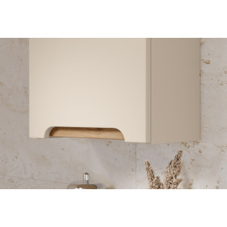 Zestaw meblowy 60cm z blatem, umywalką nablatową Pati, szafką wysoką i szafką z lustrem