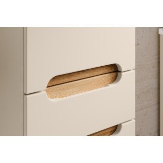 Comad SET-BAC B NAT WOTAN 80CM HC Koupelnová sestava 80 cm s deskou a vysokou skříňkou