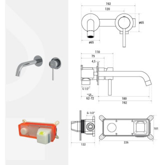 Podomítková umyvadlová baterie ILLUSION, chrom BABUISCH
