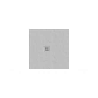 Sprchová vanička čtvercová Ravak Slate Pro 90x90 cm litý mramor smoke grey XA03773O010