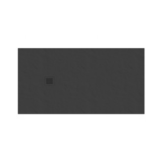 Sprchová vanička obdélníková Ravak Slate Pro 160x90 cm litý mramor černá XA03S733010