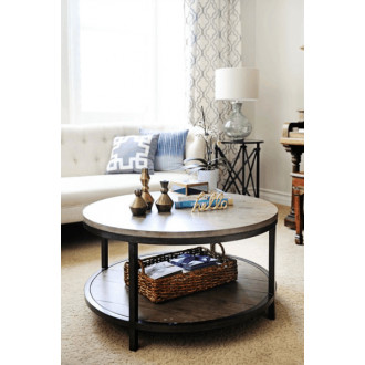 Kulatý konferenční stolek Retro 60x45x60 cm z indického masivu mango RETRO-COF3