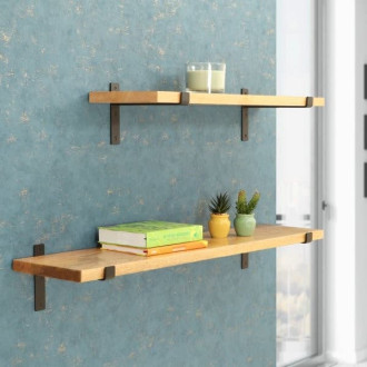 Police na zeď s konzolí Lara 75 cm mango LARA-MAN 75