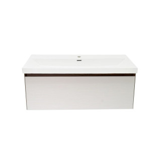 Koupelnová skříňka s umyvadlem Naturel Monza 99x30x45 cm ořech mat MONZA100WNU4