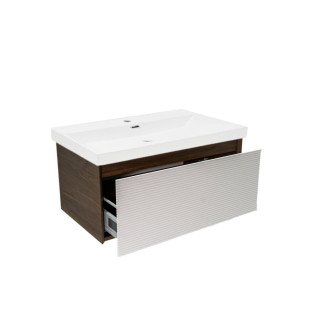 Koupelnová skříňka s umyvadlem Naturel Monza 79x30x45 cm ořech mat MONZA80WNU4