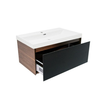 Koupelnová skříňka s umyvadlem Naturel Monza 79x30x45 cm ořech mat MONZA80BNU4