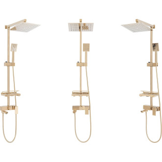 Rea Sprchový set s baterií a výtokem Jack Gold REA-P7008