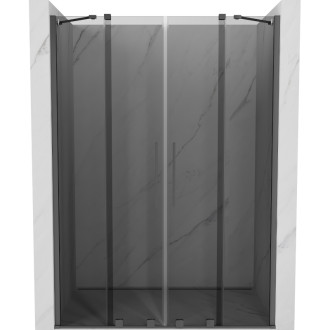Posuvné sprchové dveře Mexen Velar Duo 160 cm, grafit, stříbrná - 871-160-000-42-95