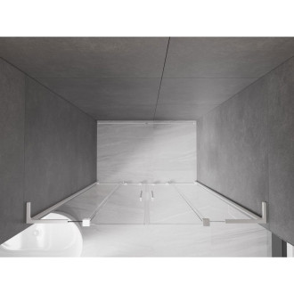 Mexen Velar L Duo posuvné sprchové dveře 160 cm, průhledné, bílé - 871-160-003-02-20