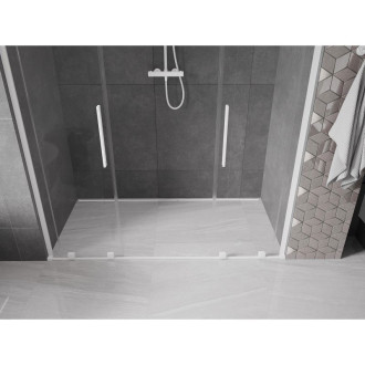Mexen Velar L Duo posuvné sprchové dveře 170 cm, průhledné, bílé - 871-170-003-02-20