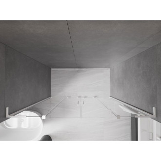 Mexen Velar L Duo posuvné sprchové dveře 170 cm, průhledné, bílé - 871-170-003-02-20