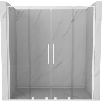 Mexen Velar L Duo posuvné sprchové dveře 180 cm, průhledné, bílé - 871-180-003-02-20
