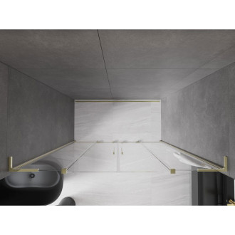 Posuvné sprchové dveře Mexen Velar L Duo 180 cm, průhledné, zlaté - 871-180-003-02-50