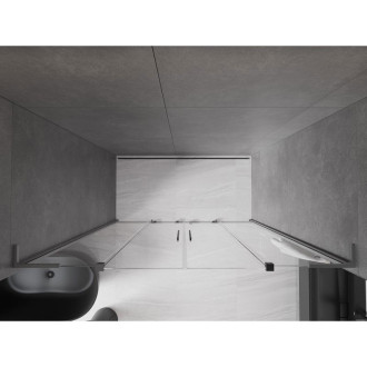 Posuvné sprchové dveře Mexen Velar L Duo 170 cm, průhledné, stříbrná - 871-170-003-02-95