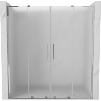 Posuvné sprchové dveře Mexen Velar L Duo 180 cm, matné, chrom - 871-180-003-32-01