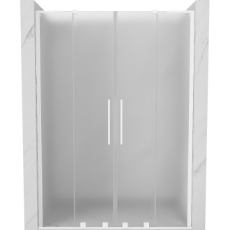 Posuvné sprchové dveře Mexen Velar L Duo 150 cm, matné, bílé - 871-150-003-32-20