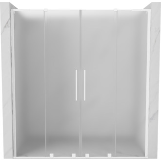 Posuvné sprchové dveře Mexen Velar L Duo 180 cm, matné, bílé - 871-180-003-32-20