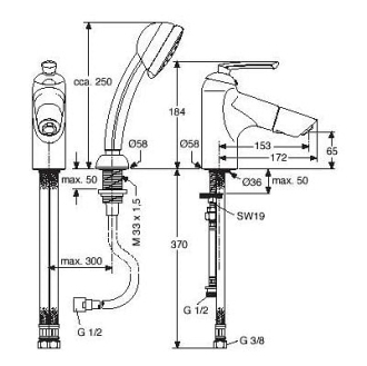 Ideal Standard CERAMIX LIFE A3714 AA dvouotvorová vanová CR++