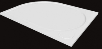 LARA - vanička litý mramor, čtvrtkruh 1000x800x30 mm, levé, bez noh, VANKCCTVRT1080L